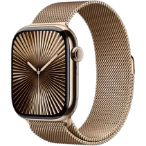 Apple Watch Series 10 Titan Milanaise Armband Gold/Gold M/L