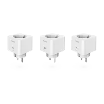 Hama Smarte WLAN-Steckdose, Matter, 3.680W, Sprach-/Appgesteuert, 3er-Pack Weiß