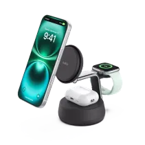 Belkin Magnetische 3-in-1-Ladestation mit Qi2 (25 W) Grau