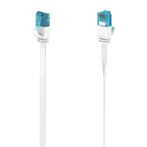Hama Netzwerkkabel CAT-6a 10 Gbit/s U/UTP flach 10,00 m Weiß