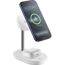 Cellularline MagSafe MAG DUO 2in1 Qi2 Wireless Charger Weiß