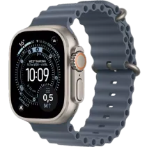 Apple Watch Ultra 3 5G Titan Ocean Armband Natur/Maritimblau/49 mm