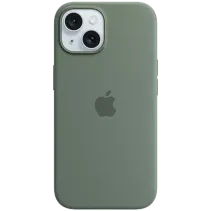 Apple Silikon Case iPhone 15 Plus mit MagSafe Zypresse