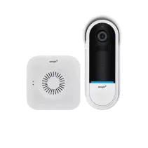 Omajin Kabellose Videotürklingel mit Nachtsicht inkl. Gong Weiß