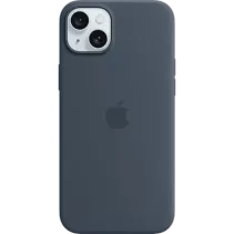 Apple Silikon Case iPhone 15 mit MagSafe Sturmblau