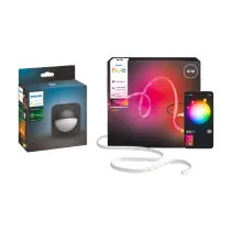 Philips Hue Flux 10 m Outdoor LED-Kette + Outdoor Sensor Weiß
