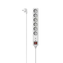 Hama Steckdosenleiste 6-fach Überspannungsschutz Schalter 1,4 m Weiß