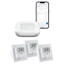 Homematic IP Set Raumklima mit Access Point 2 und 3 x Wandthermostate Weiß