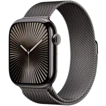 Apple Watch Series 10 Titan Milanaise Armband Schiefer/Schiefer M/L