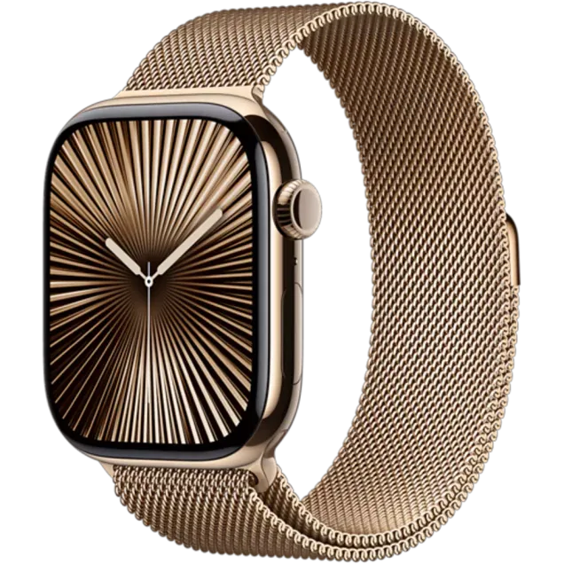 Apple Watch Series 10 Titan Milanaise Armband Gold/Gold M/L
