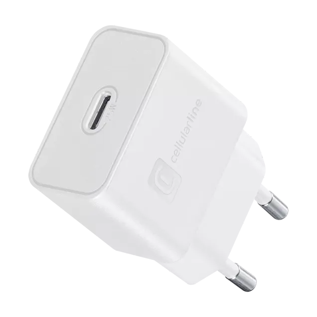 Cellularline USB Typ-C Super Fast Travel Charger 25W Weiß