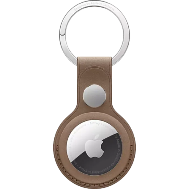 Apple AirTag Feingewebe Schlüsselanhänger Taupe