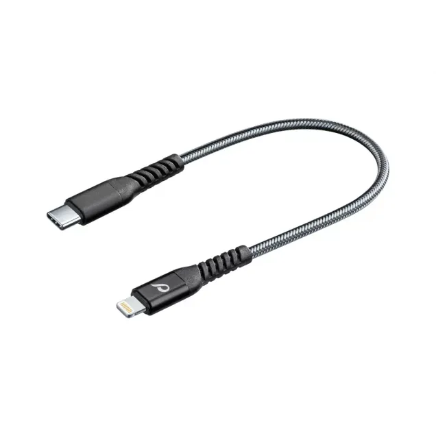 Cellularline Tetraforce Data Cable Strong 15 cm USB Typ-C/ Apple Lightning Schwarz