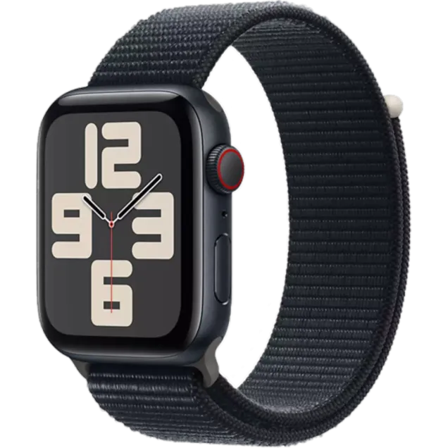 Apple Watch SE (2023) Aluminium Sport Loop Mitternacht/Mitternacht M/L