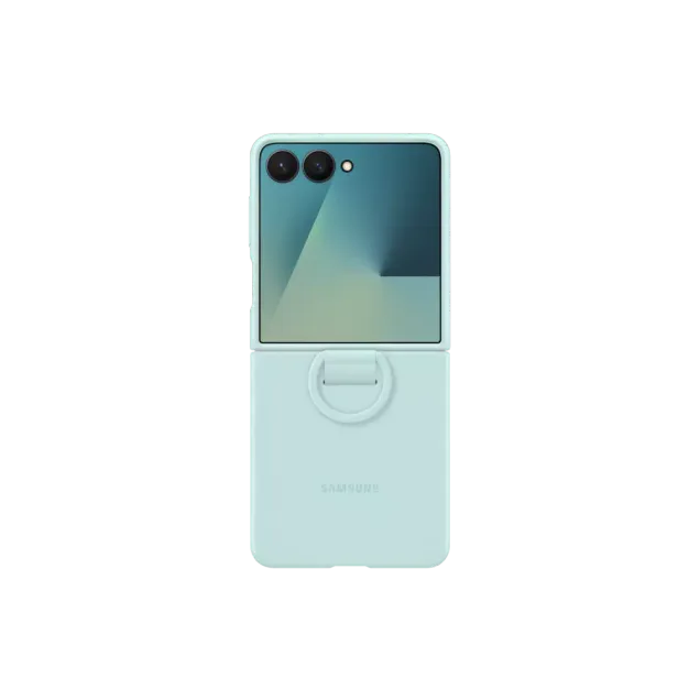 Samsung Galaxy Z Flip 7 Silicone Ring Case Mint