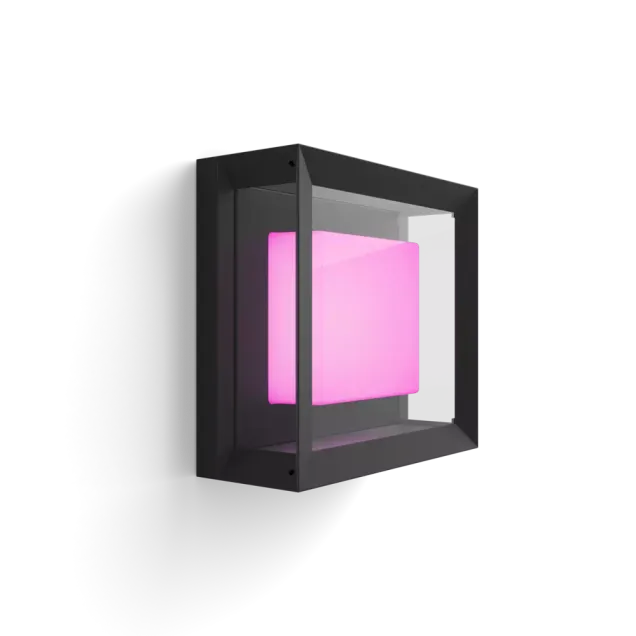 Philips Hue White & Color Ambience Econic Wandleuchte quadratisch Schwarz