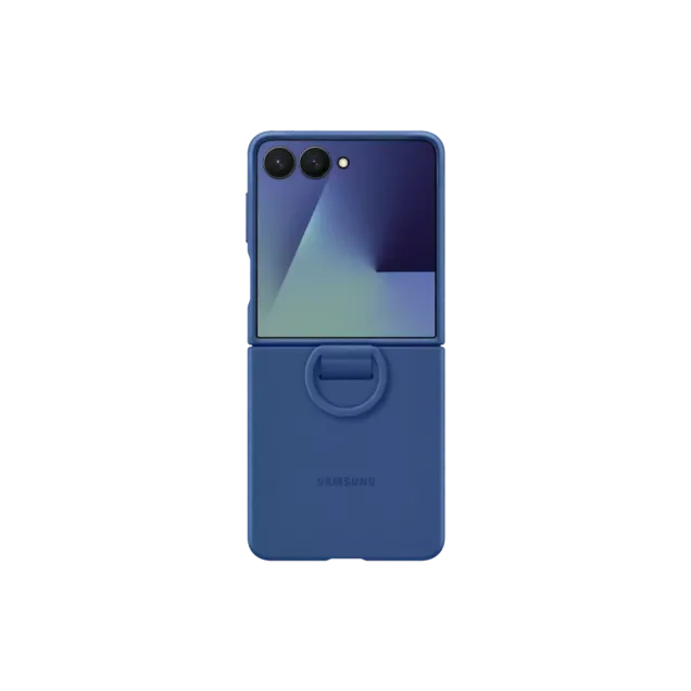 Samsung Galaxy Z Flip 7 Silicone Ring Case Blue
