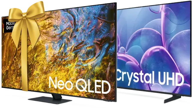 Collage von zwei Samsung Smart TVs