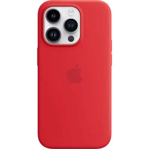 Apple iPhone 14 Pro Silikon Case mit MagSafe Rot