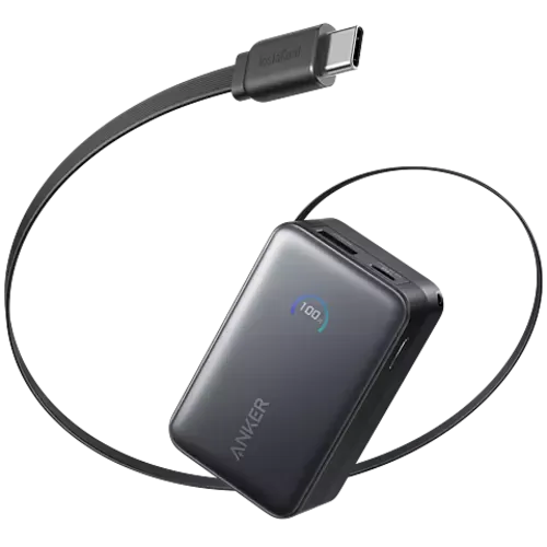Anker Nano Powerbank 10000 mAh USB-C Kabel Schwarz