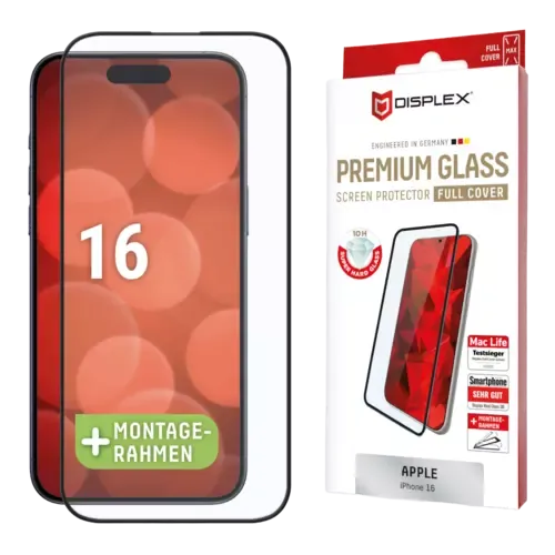 Displex Premium Glass FC iPhone 16 Schwarz