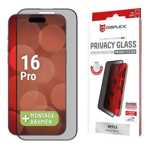 Displex Privacy Glass FC iPhone 16 Pro Grau