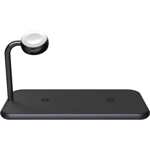 Zens Aluminium Dual Wireless Charger + Watch 10W (3-1 Charger) Schwarz