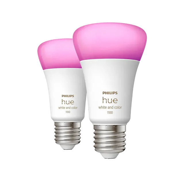 Philips Hue White & Col. Amb. E27 Doppelpack 75W Weiß