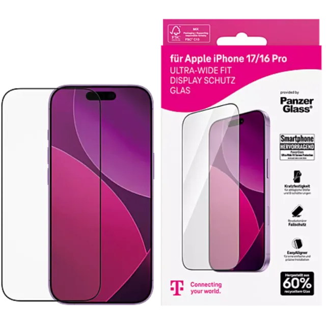 PanzerGlass Displayschutz Apple iPhone 17 / 16 Pro Transparent