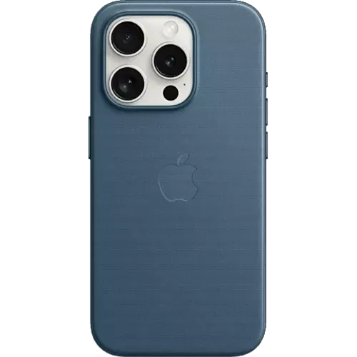 Apple Feingewebe Case iPhone 15 Pro mit MagSafe Pazifikblau