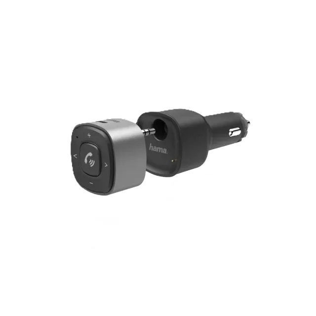 Hama Bluetooth®-Receiver für Kfz, mit 3,5-mm-Stecker und USB-Ladegerät Schwarz