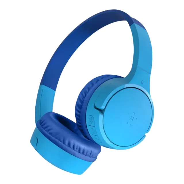 Belkin SoundForm Mini Bluetooth On-Ear Kopfhörer für Kinder, USB-C Blau