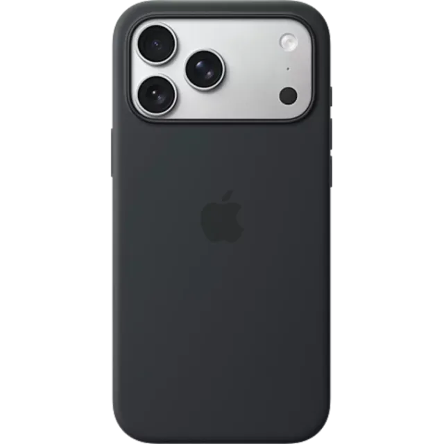 Apple Silikon Case MagSafe iPhone 17 Pro Schwarz