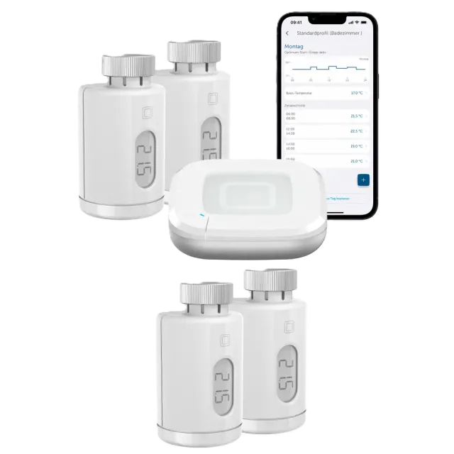 Homematic IP Starter Set Heizen pure für 4 Heizkörper Weiß