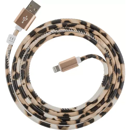 Peter Jäckel USB Data Cable LEO Lightning mit Sync- und Ladefunktion Braun