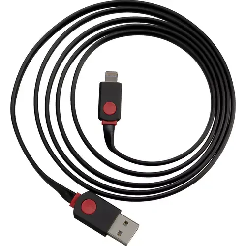 Peter Jäckel FLAT 1,5m USB Data Cable Apple Lightning mit Sync- und Ladefunktion Weiß
