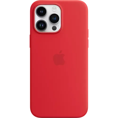 Apple iPhone 14 Pro Max Silikon Case mit MagSafe Rot