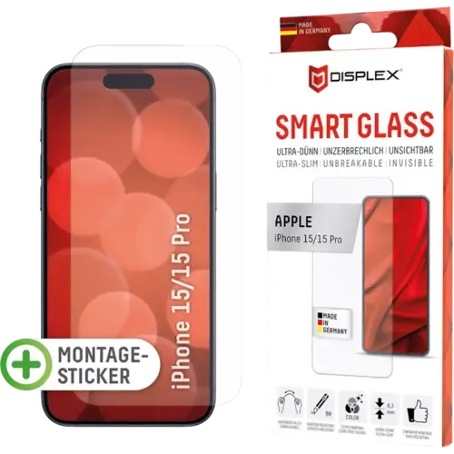 Displex Smart Glass für iPhone 15/15 Pro