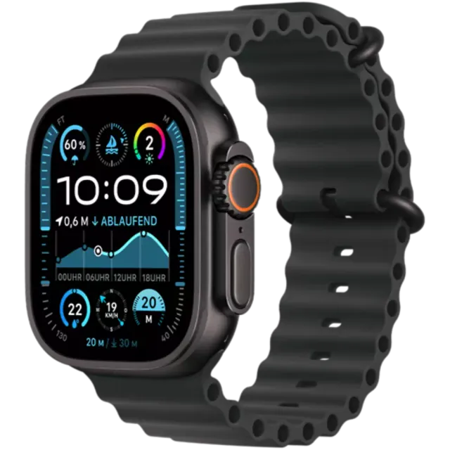 Apple Watch Ultra 2 Titan Ocean Armband Titan Schwarz/Schwarz