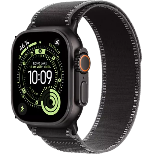 Apple Watch Ultra 3 5G Titan Trail Loop Schwarz/Schwarz/Kohlegrau/49 mm