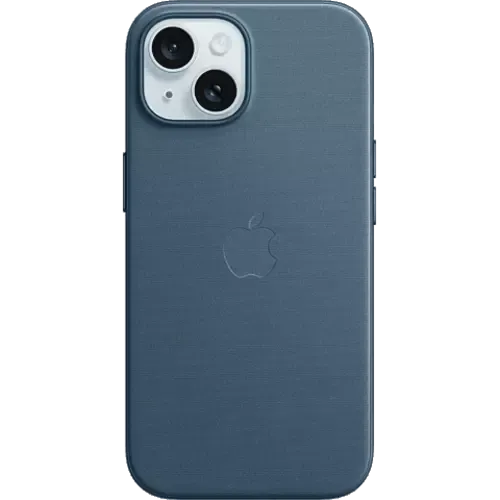 Apple Feingewebe Case iPhone 15 mit MagSafe Pazifikblau