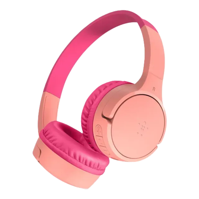 Belkin SoundForm Mini Bluetooth On-Ear Kopfhörer für Kinder, USB-C Rosa