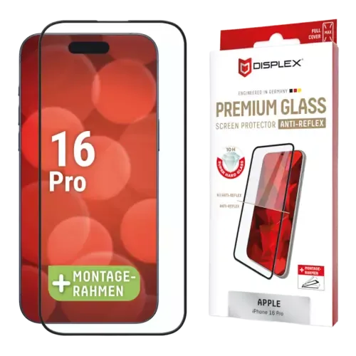 Displex Premium Glass FCAR iPhone 16 Pro Schwarz