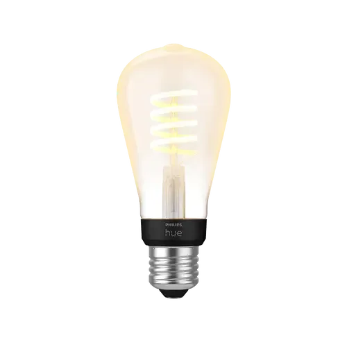 Philips Hue White Ambiance E27 Einzelpack Edison ST64 Filament Weiß