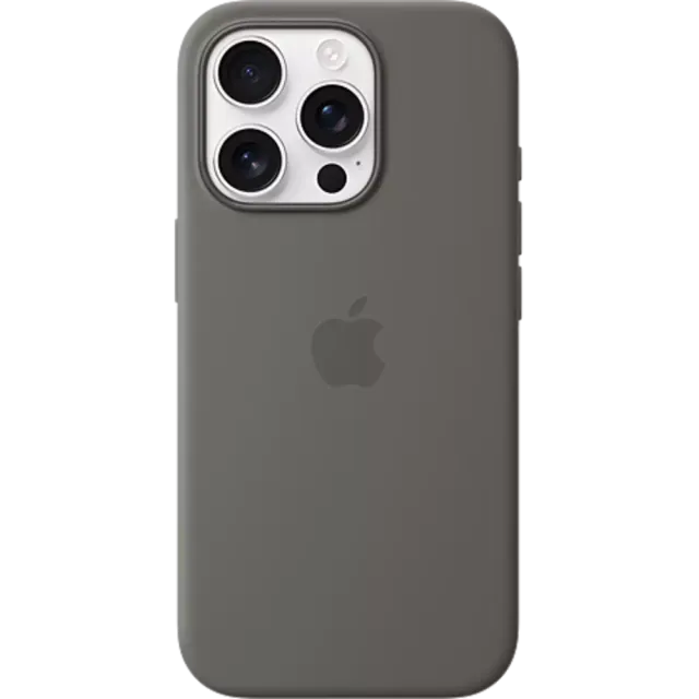 Apple Silikon Case iPhone 16 Pro Steingrau