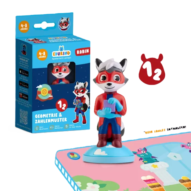 Edurino Lernfigur Hero Robin - Geometrie & Zahlenmuster Bunt