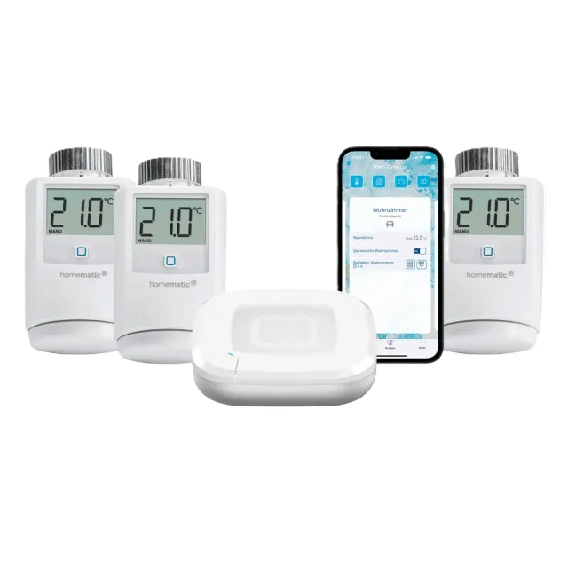 Homematic IP Starter Bundle Heizen für 3 Heizkörper Weiß