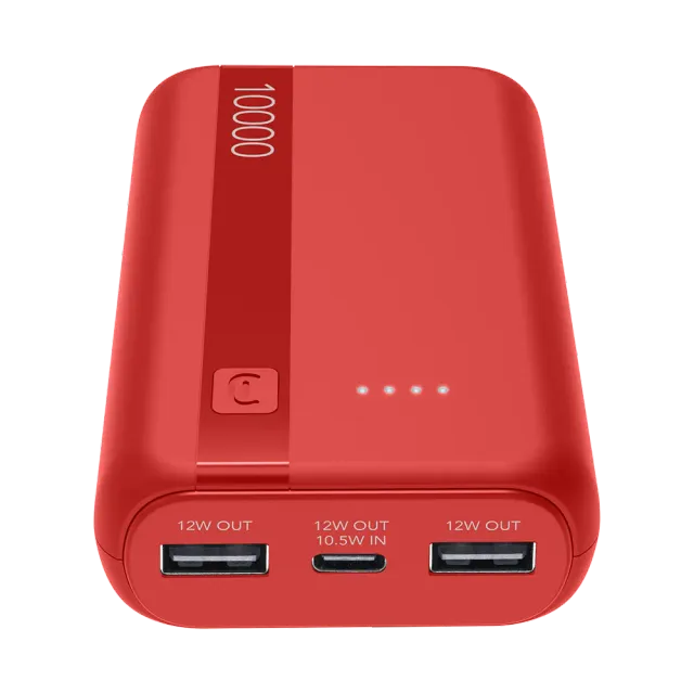 Cellularline Power Bank ESSENTIAL 10000 Rot