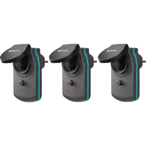 GARDENA smart Power Zwischenstecker 3er Set Grau