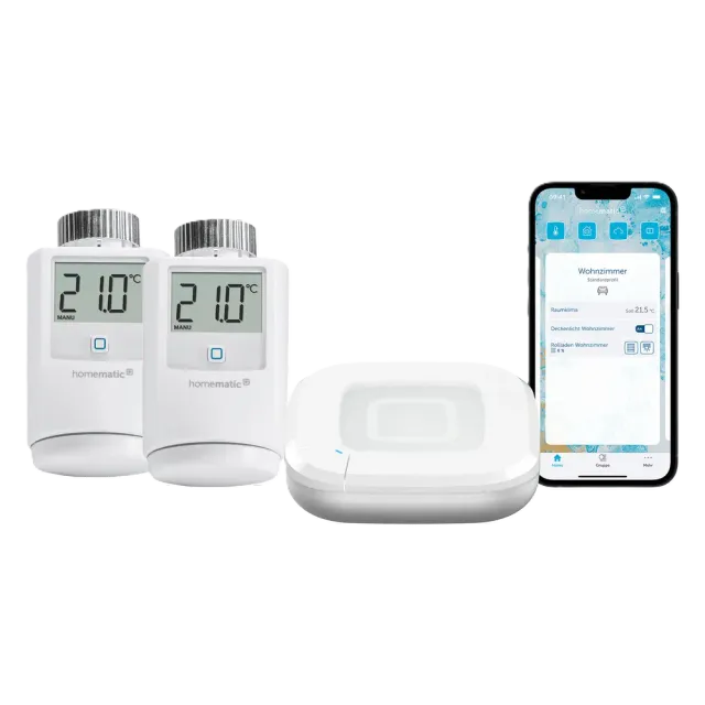 Homematic IP Starter Bundle Heizen für 2 Heizkörper Weiß